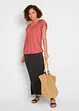 Shirt in een viscosemix, korte mouw, bonprix