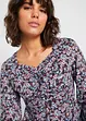 Shirt tuniek met deelnaad en plooitjes voorop, bonprix