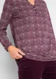 Gedessineerde longsleeve met Henley kraag, bonprix