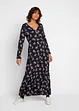 Gedessineerde maxi jurk van viscose, lange mouw, bpc bonprix collection