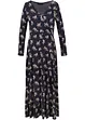 Gedessineerde maxi jurk van viscose, lange mouw, bpc bonprix collection
