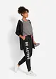 Joggingbroek van katoen met print, loose fit, bonprix