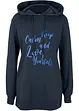 Trendy sweater met statement print en capuchon, bonprix