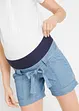 Linnen zwangerschapsshort in denim look, bonprix