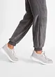 Fleece joggingbroek met boorden, bonprix