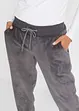 Fleece joggingbroek met boorden, bonprix