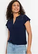 Henley shirt met kant van viscose, bonprix