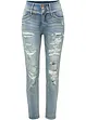 High-waist skinny jeans met destroyed effecten, bonprix