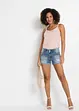 Jeans short met mid waist, bonprix