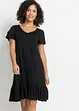 Jersey jurk met volants in een viscosemix, bonprix