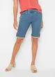 Jeans bermuda met gekleurde omslag, bonprix