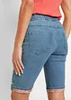 Jeans bermuda met gekleurde omslag, bonprix