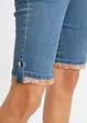 Jeans bermuda met gekleurde omslag, bonprix