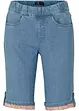 Jeans bermuda met gekleurde omslag, bonprix
