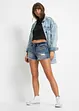 Jeans short met borduursel, bonprix