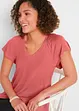 Shirt in een viscosemix, korte mouw, bonprix
