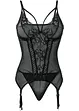 Bustier met jarretels en string (2-dlg. set), VENUS