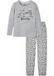 Pyjama en slaapmasker met biologisch katoen (3-dlg.set), bonprix