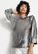 Blouse in metallic look, RAINBOW