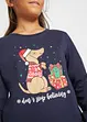 Meisjes kerst longsleeve van biologisch katoen (set van 2), bonprix