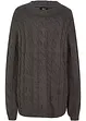 Oversized trui met kabelpatroon, bonprix