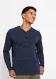 Henley shirt (set van 2) van biologisch katoen, lange mouw, bonprix