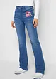 High waist jeans met comfortband, bootcut, bonprix