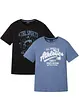 T-shirt met sportieve print (set van 2), bonprix