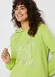 Trendy sweater met statement print en capuchon, bonprix