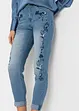 Slim jeans met mid waist, cropped, bonprix