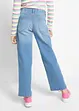 Wide leg mid waist jeans, bonprix
