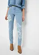 Mid waist jeans met vlinders, straight, bonprix