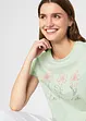 Basic T-shirt met print (set van 2), bonprix