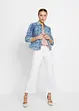 Soepelvallende, satijnen blouse met oversized schouders, bonprix