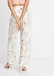 Jersey broek met bloemenprint, bonprix