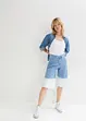 Wide leg jeans bermuda met dip dye, mid waist, John Baner JEANSWEAR