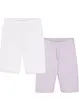 Meisjes biker short (set van 2) met kant en biologisch katoen, bonprix