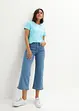 Wide leg jeans mid waist, cropped, bonprix