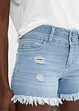 Jeans short met rafelige randen, RAINBOW