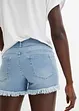 Jeans short met rafelige randen, RAINBOW