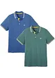 Piqué-poloshirt, korte mouwen (set van 2), bonprix