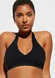 Halter bikinitop met gerecycled polyamide, bonprix