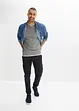 Henley shirt (set van 2), korte mouw, bonprix