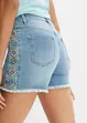 Jeans short met borduursel, bonprix