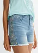 Jeans short met borduursel, bonprix