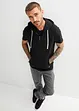 Sweatvest met capuchon in een zachte katoenmix, bonprix