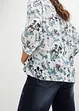 Crinkle blouse met 3/4 mouwen en turn-ups, bonprix