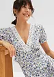 Gedessineerde jersey jurk met kant, BODYFLIRT