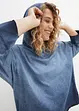 Oversized shirt van materiaalmix, bonprix