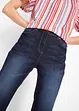 Stretch jeans bermuda met omslag, bonprix